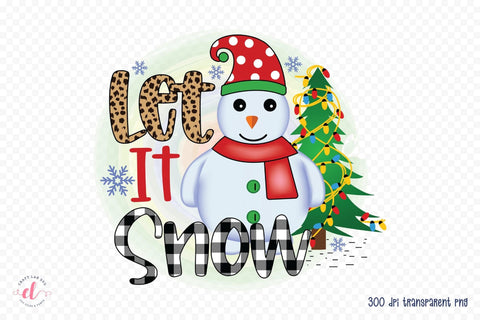 Let It Snow | Snowman Sublimation Design Sublimation CraftLabSVG 