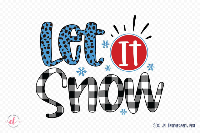 Let It Snow, Snowman Sublimation Design Sublimation CraftLabSVG 