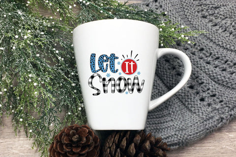 Let It Snow, Snowman Sublimation Design Sublimation CraftLabSVG 