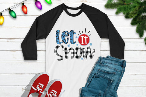 Let It Snow, Snowman Sublimation Design Sublimation CraftLabSVG 