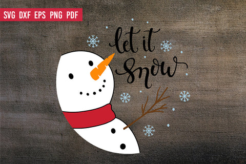 Let It Snow Snowman SVG | Christmas Ornament SVG SVG Irina Ostapenko 