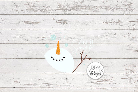 Let It Snow Snowman SVG | Christmas Round Sign Design SVG Diva Watts Designs 