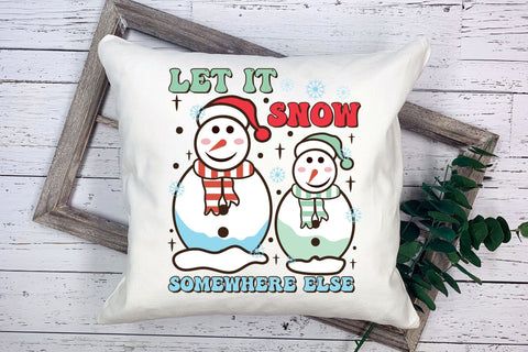 Let It Snow Somewhere Else - Retro Christmas PNG Sublimation CraftLabSVG 