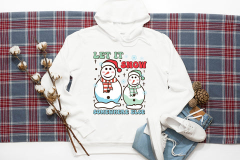 Let It Snow Somewhere Else - Retro Christmas PNG Sublimation CraftLabSVG 