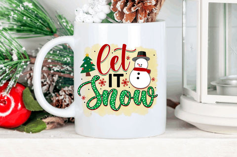 Let it snow Sublimation PNG, Christmas Sublimation Design Sublimation Regulrcrative 