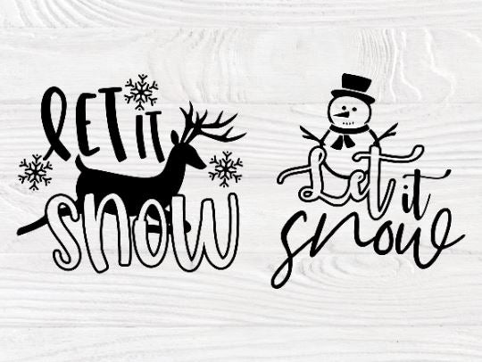 Let it Snow SVG Bundle, Winter Svg, Christmas Svg - So Fontsy