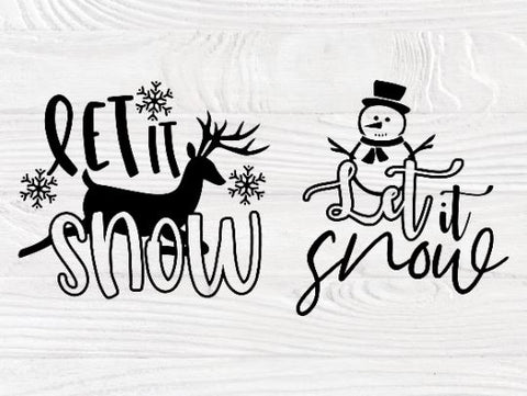 Let it Snow SVG Bundle, Winter Svg, Christmas Svg SVG TonisArtStudio 