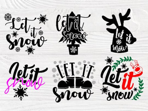 Let it Snow SVG Bundle, Winter Svg, Christmas Svg SVG TonisArtStudio 