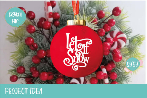 Let it Snow SVG | Christmas Cake Topper Cut File SVG OyoyStudioDigitals 