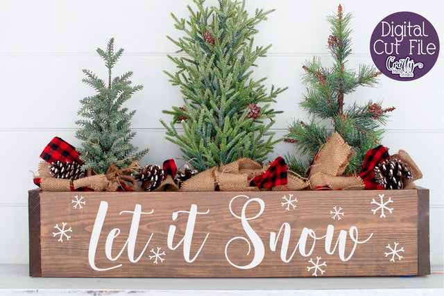 Let It Snow Svg, Christmas Farmhouse Cut File SVG Crafty Mama Studios 