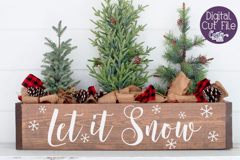 Let It Snow Svg, Christmas Farmhouse Cut File SVG Crafty Mama Studios 
