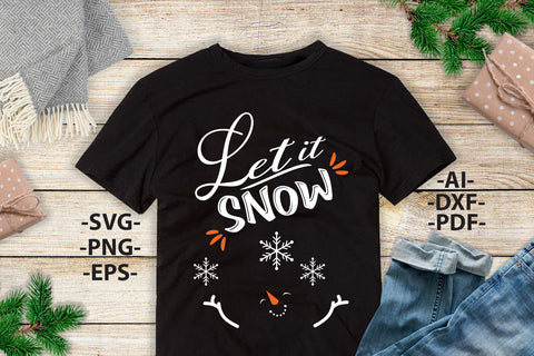 Let it snow SVG | Christmas Shirt SVG | Family Christmas svg | Christmas Clipart | Dxf Cricut | Cricut silhouette ,svg cutting file SVG 1uniqueminute 