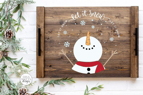 Let It Snow SVG | Christmas Snowman Design SVG Diva Watts Designs 