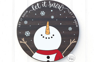 Let It Snow SVG | Christmas Snowman Design SVG Diva Watts Designs 