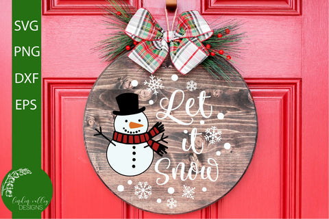 Let It Snow SVG-Christmas Snowman SVG-Winter SVG SVG Linden Valley Designs 