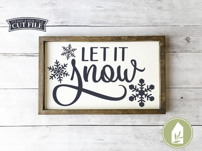 Let It Snow SVG | Christmas SVG | Farmhouse Sign Design SVG LilleJuniper 