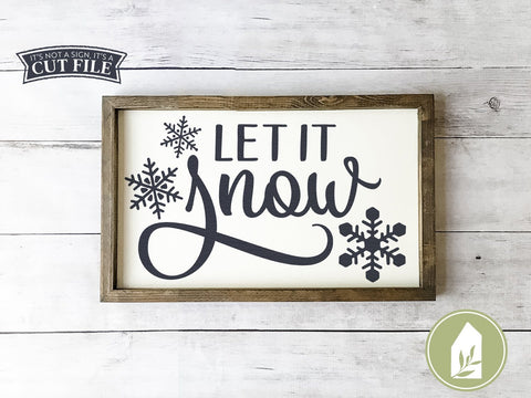 Let It Snow SVG | Christmas SVG | Farmhouse Sign Design SVG LilleJuniper 