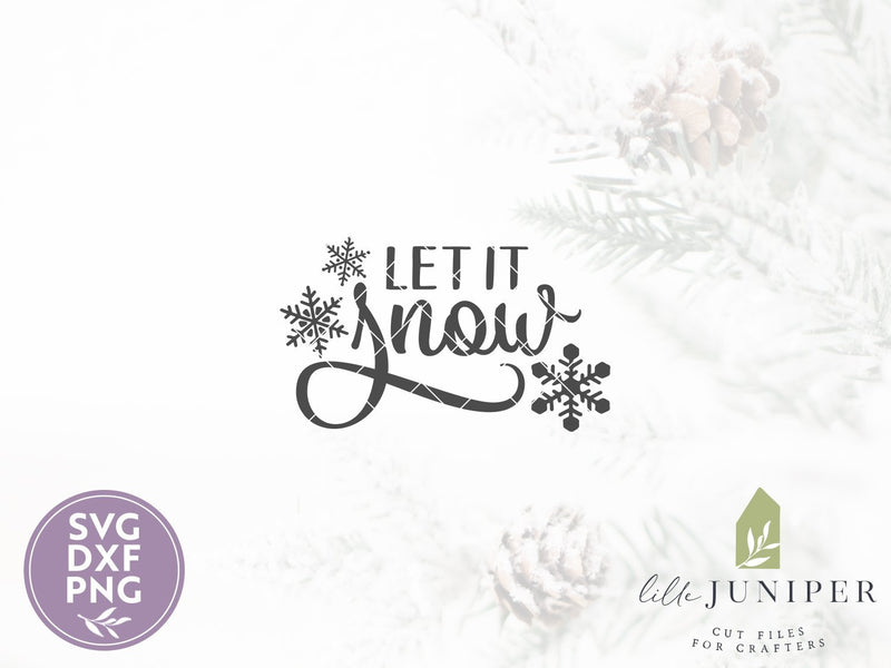 Let It Snow SVG | Christmas SVG | Farmhouse Sign Design - So Fontsy