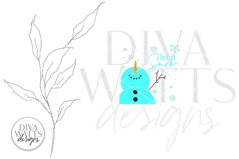 Let It Snow SVG | Christmas / Winter Square Design SVG Diva Watts Designs 