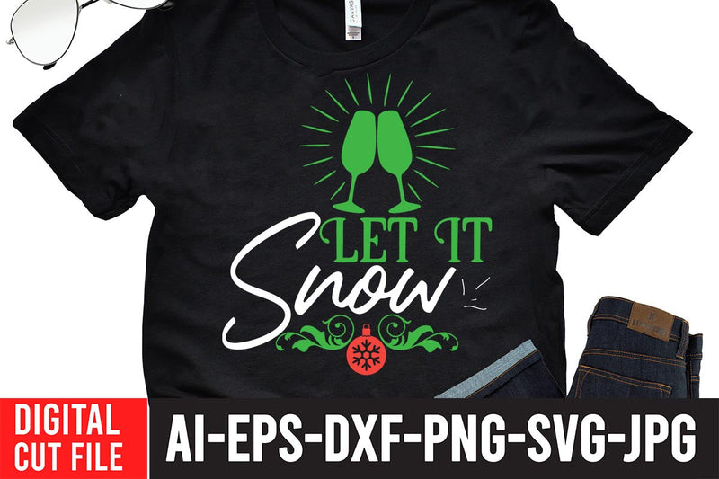 Let it Snow SVG Cut File SVG BlackCatsMedia 