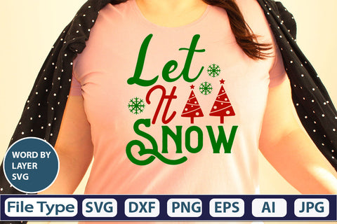 Let It Snow SVG Cut File SVG DesignPlante 503 
