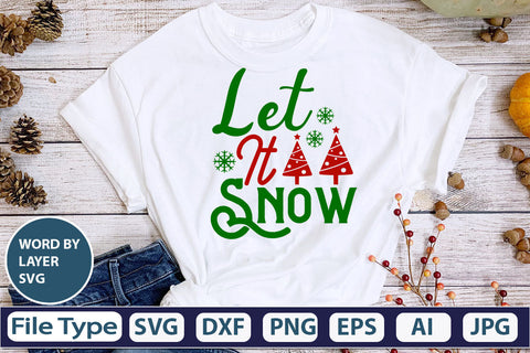 Let It Snow SVG Cut File SVG DesignPlante 503 