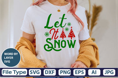 Let It Snow SVG Cut File SVG DesignPlante 503 