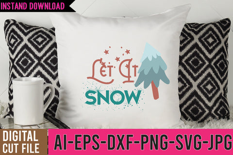 Let It Snow SVG Cut File,Gnome SVG Design,Gnome SVG Bundle SVG BlackCatsMedia 