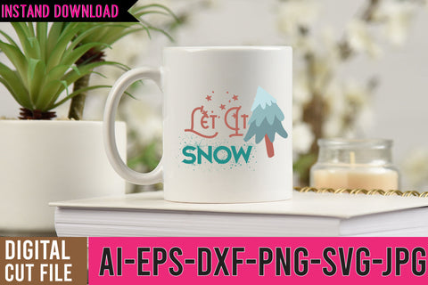 Let It Snow SVG Cut File,Gnome SVG Design,Gnome SVG Bundle SVG BlackCatsMedia 