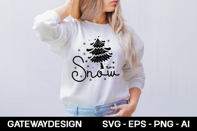 Let It Snow Svg Design SVG designmaster24 