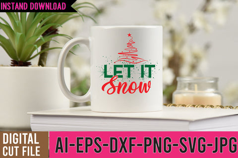 Let it Snow SVG Design,Christmas SVG Design SVG BlackCatsMedia 