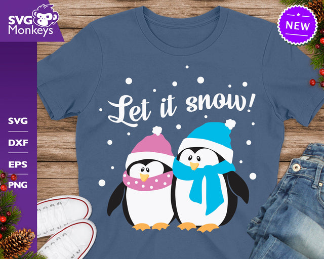 Let It Snow Svg, Penguins Svg, Christmas Svg SVG SvgMonkeys 