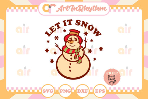 Let it snow svg, Retro Christmas svg SVG Artinrhythm shop 
