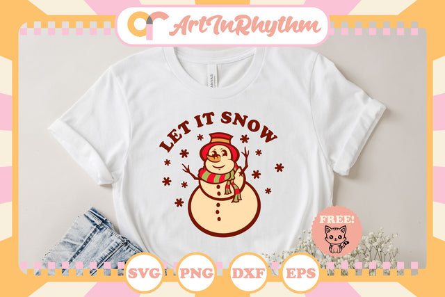 Let it snow svg, Retro Christmas svg SVG Artinrhythm shop 