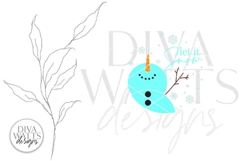 Let It Snow SVG | Round Christmas / Winter Design SVG Diva Watts Designs 