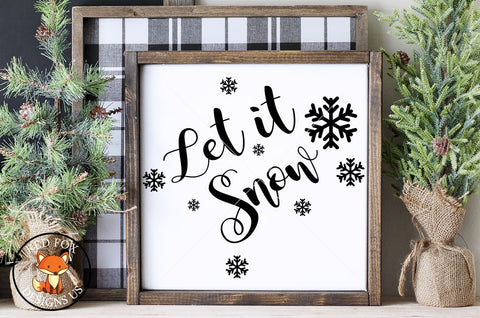 Let it Snow svg, Snowflake svg, holiday svg SVG RedFoxDesignsUS 