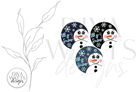 Let It Snow SVG | Snowman Round Design SVG Diva Watts Designs 