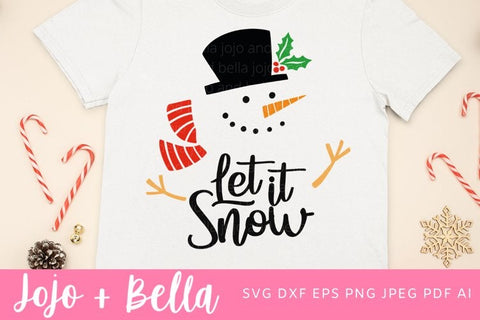 Let It Snow SVG, Snowman Svg, Kid’s Christmas Shirt Svg, Funny Christmas Quotes SVG, Christmas Gift png, Christmas Sign DXF, Christmas Svgs, Christmas Shirt Svg SVG Jojo&Bella 