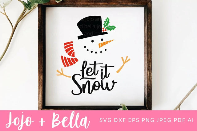 Let It Snow SVG, Snowman Svg, Kid’s Christmas Shirt Svg, Funny Christmas Quotes SVG, Christmas Gift png, Christmas Sign DXF, Christmas Svgs, Christmas Shirt Svg SVG Jojo&Bella 