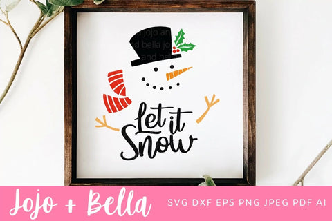 Let It Snow SVG, Snowman Svg, Kid’s Christmas Shirt Svg, Funny Christmas Quotes SVG, Christmas Gift png, Christmas Sign DXF, Christmas Svgs, Christmas Shirt Svg SVG Jojo&Bella 