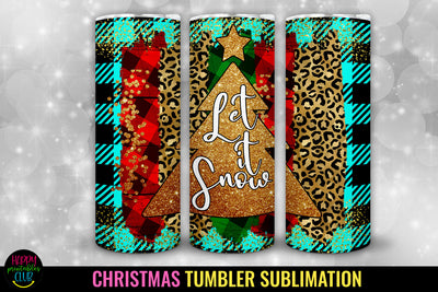 Let It Snow Tumbler I Christmas 20 Oz Tumbler Sublimation Sublimation Happy Printables Club 