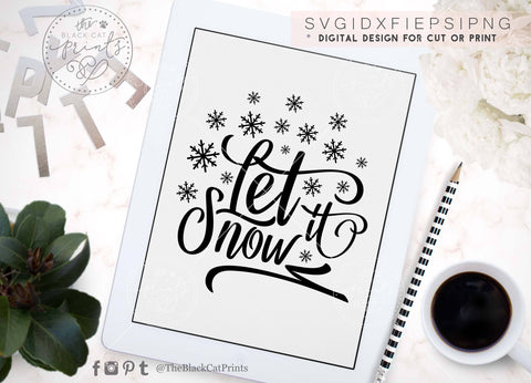 Let it snow | Winter cut file SVG TheBlackCatPrints 