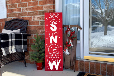 Let It Snow - Winter Porch Sign SVG SVG CraftLabSVG 