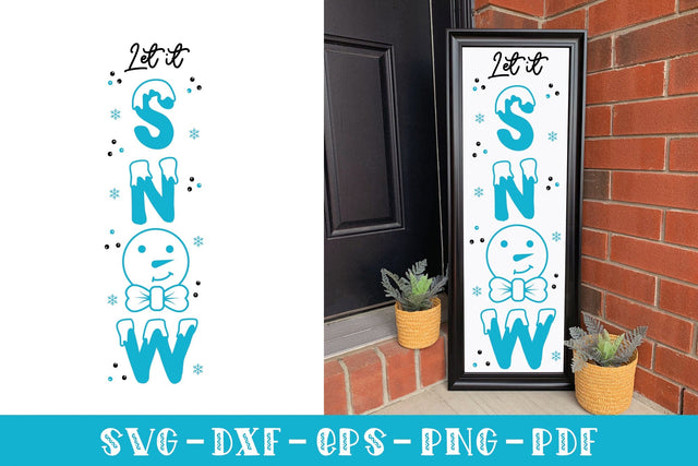 Let It Snow - Winter Porch Sign SVG SVG CraftLabSVG 