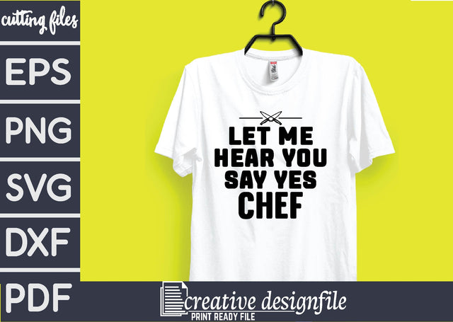 let me hear you say yes chef SVG farhad farhad 