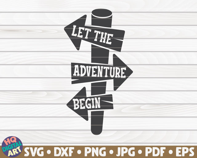 Let the adventure begin SVG | Camping quote SVG HQDigitalArt 