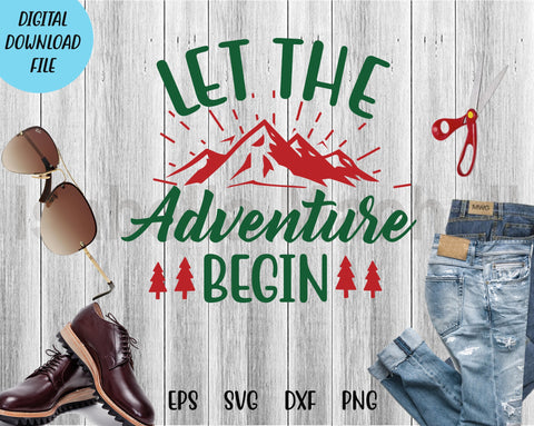 Let the adventure begin svg, Christmas Adventure svg, Merry Christmas cricut, Christmas t shirt SVG Isabella Machell 