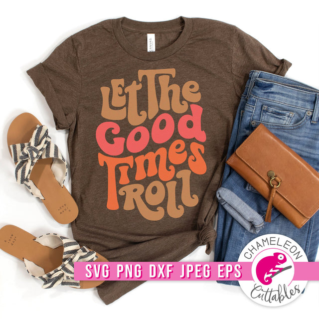 Let the good Times roll Retro svg png dxf eps jpeg SVG Chameleon Cuttables 
