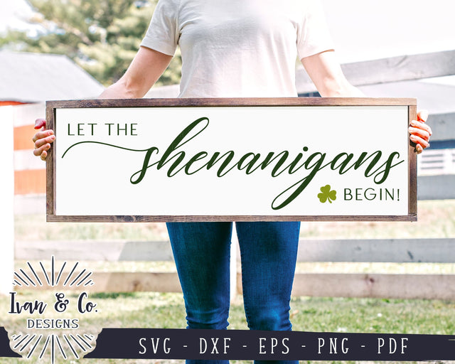 Let the Shenanigans Begin SVG Files | Clover SVG | St. Patrick's Day SVG | Cricut | Silhouette | Commercial Use | Digital Cut Files (1109058897) SVG Ivan & Co. Designs 