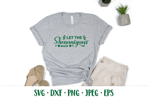 Let the shenanigans begin SVG. Funny St. Patricks day quote SVG LaBelezoka 